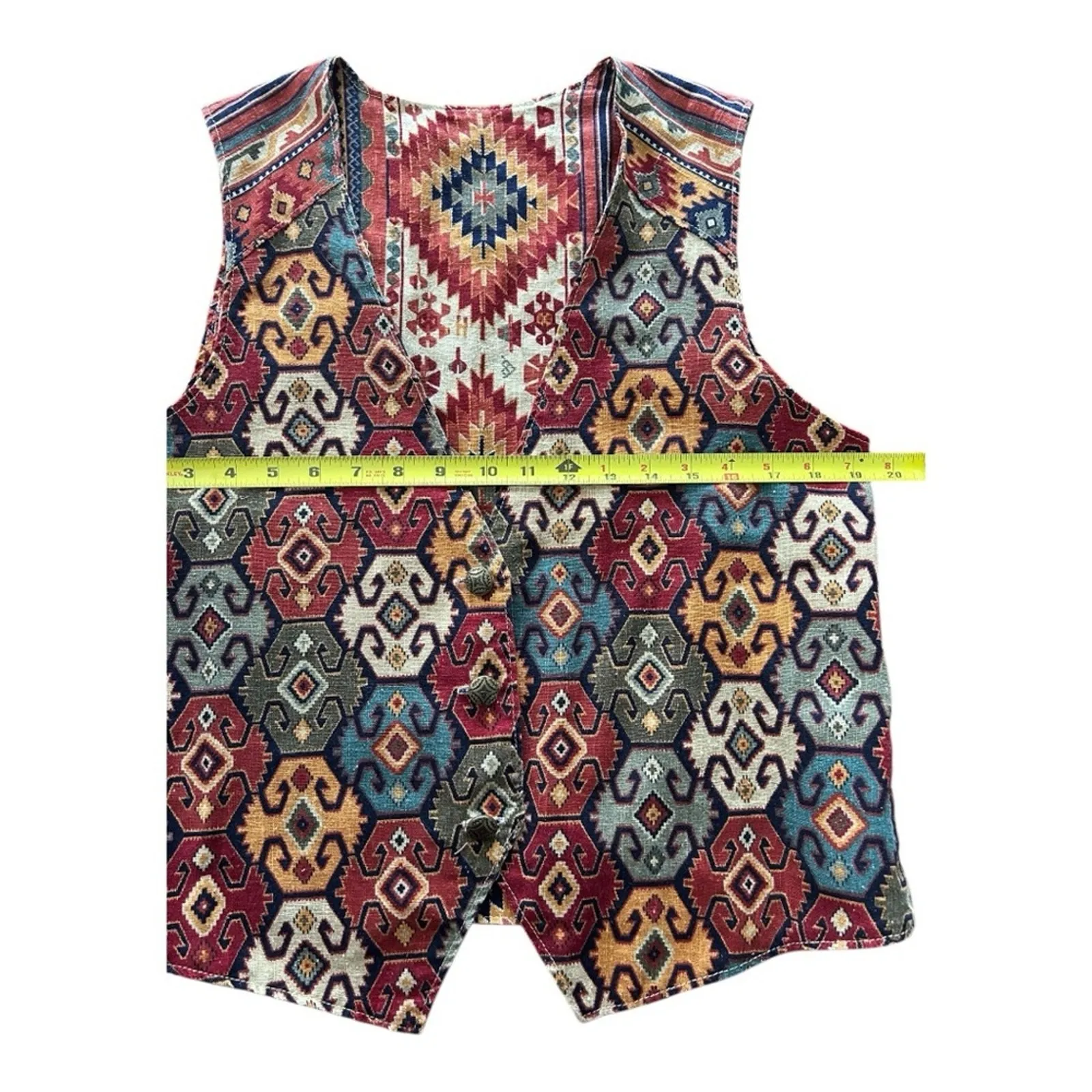 Vintage SW aztec vest M/L Red Size L - Image 6