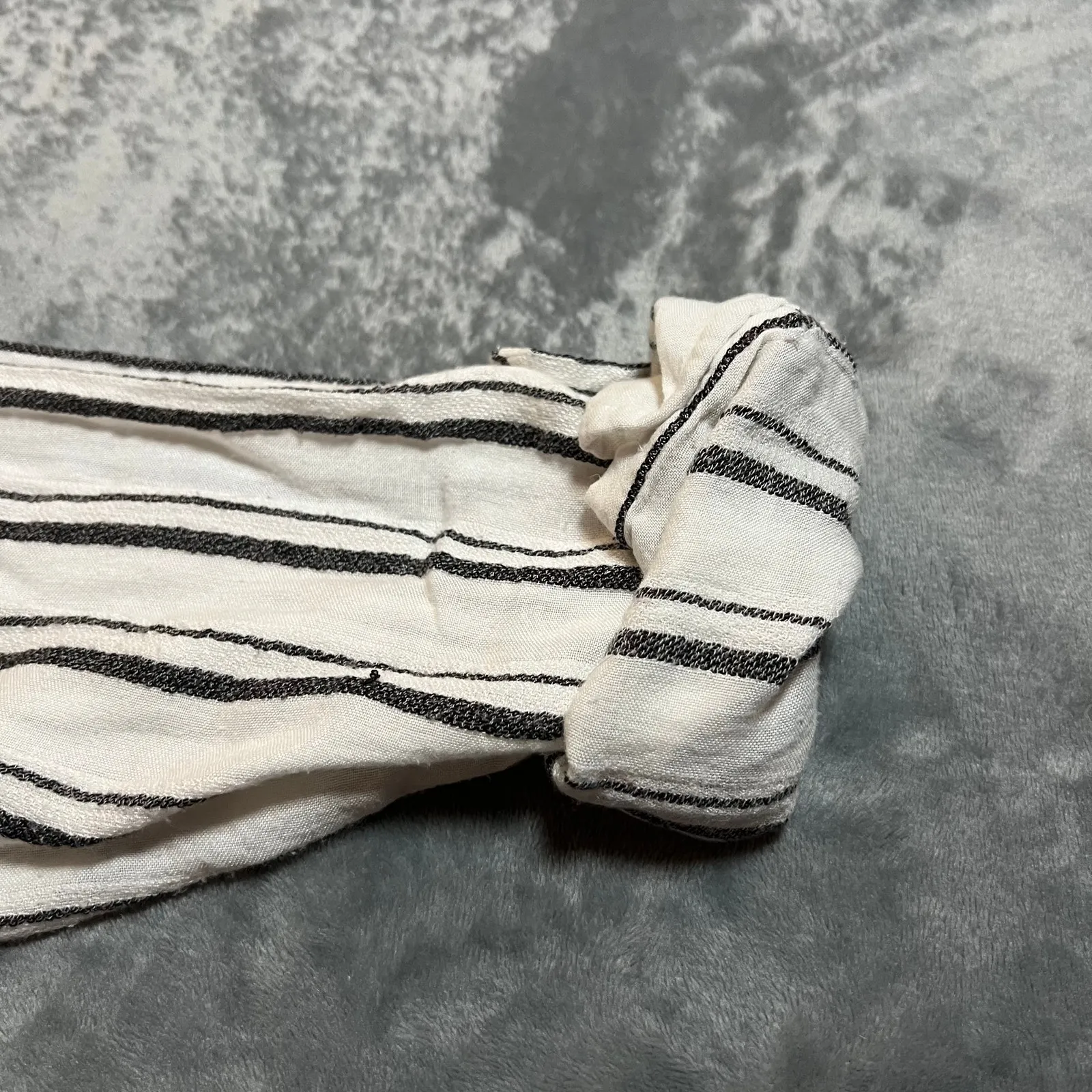 Lucky Brand Striped Half Button Up Popover Blouse Size 1X Classic Casual Preppy - Image 5