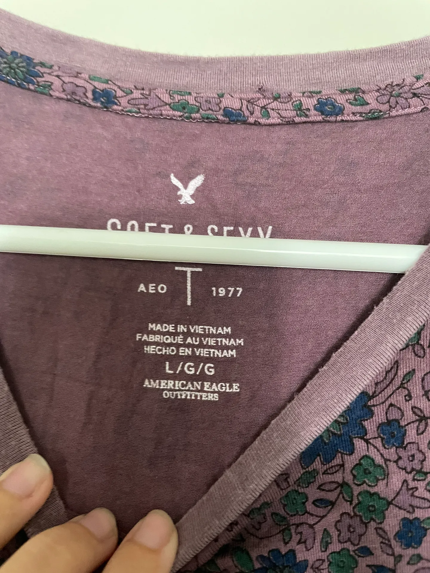 American Eagle Paisley Purple Muscle Tank - Image 5