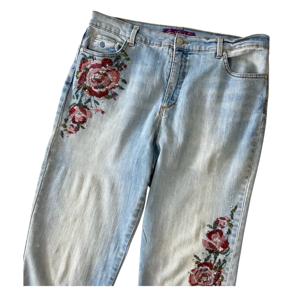 GLORIA VANDERBILT Floral Embroidered Amanda Jeans - Image 2