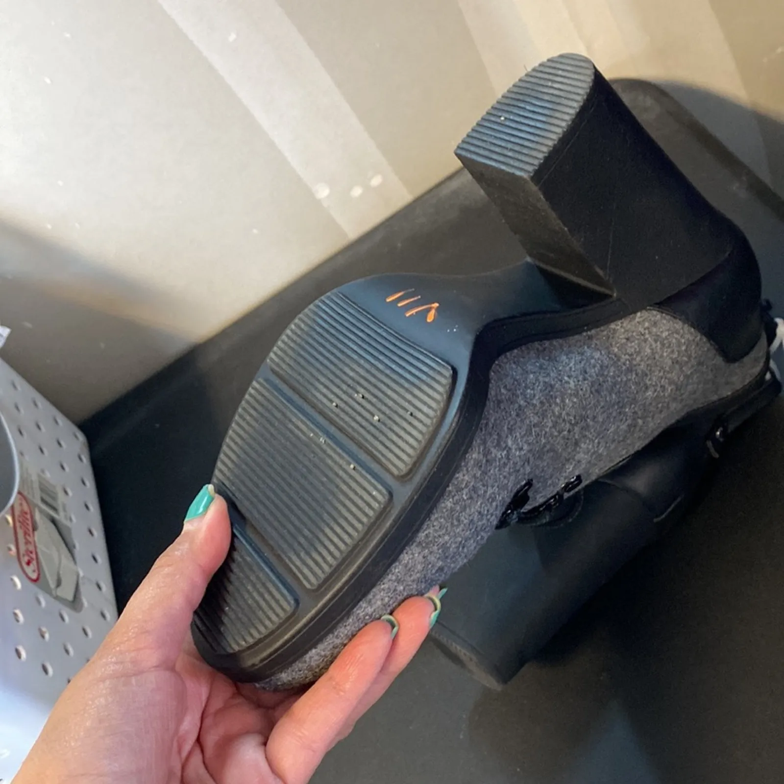 Juicy Couture black grey ankle lace up chunky heel boots True Y2K size 10 - Image 14