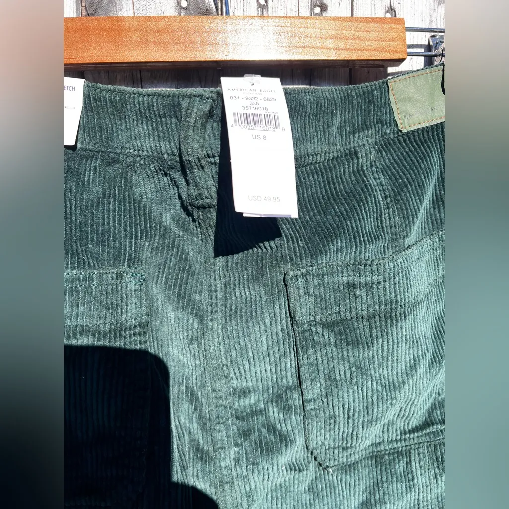 American Eagle Outfitters dark green corduroy button-front mini skirt - Image 11