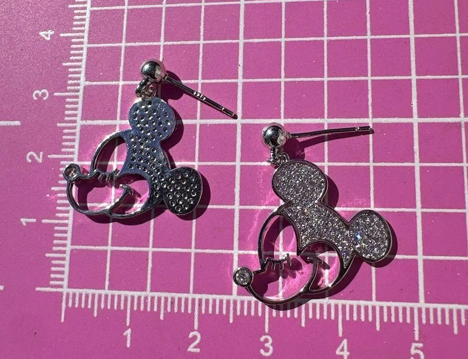 Disney X BAUBLEBAR silver / gold tone diamonds paved Mickey Mouse 925 s. silver - Image 2