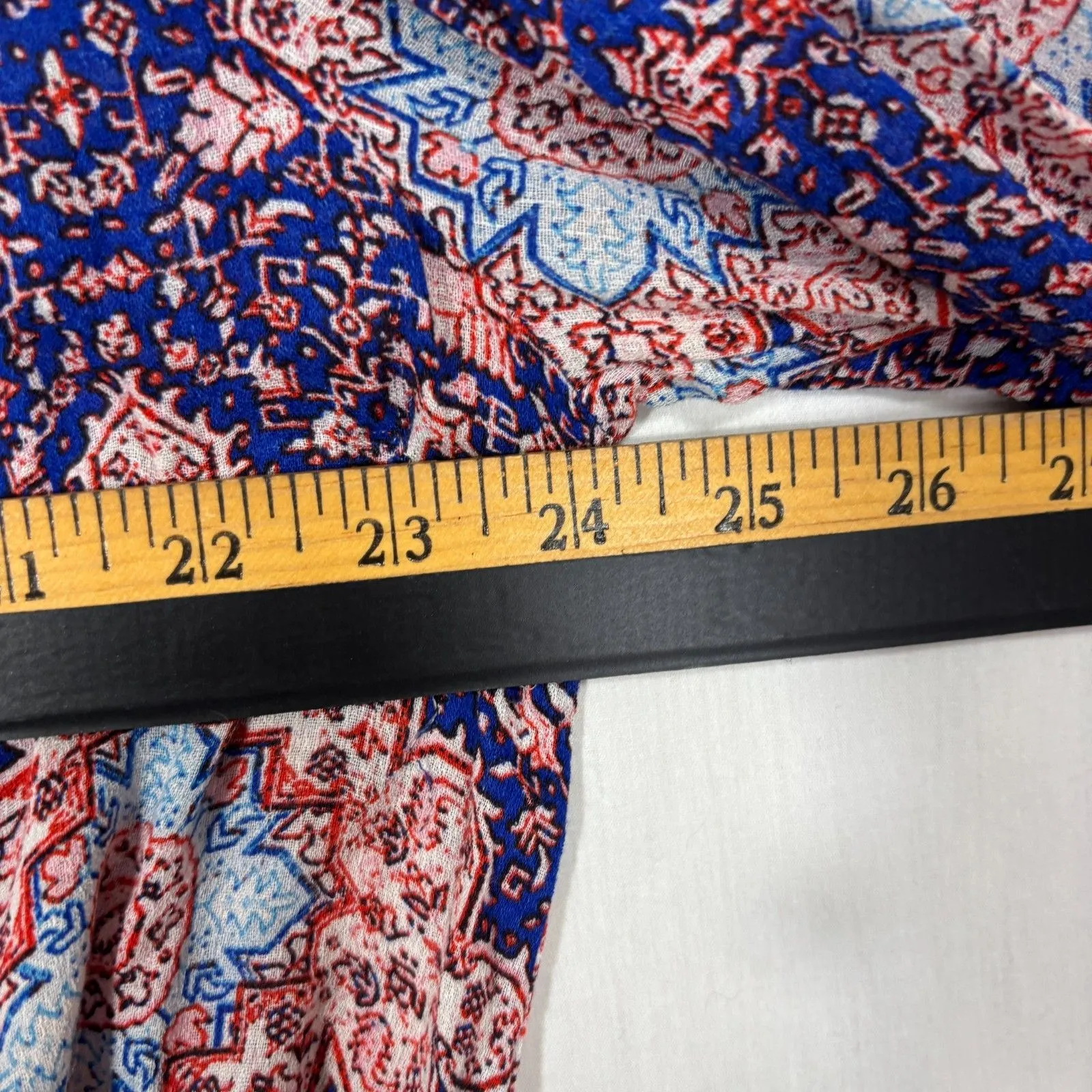 Lucky Brand Peasant Top Womens 1X  Purple Floral Boho Flowy Relaxed Casual Comfy - Image 4