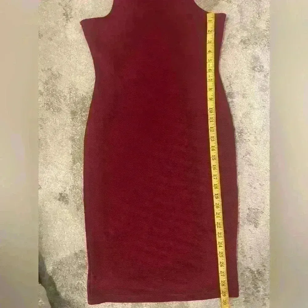 Women’s Burgundy Iris Sleeveless Dress - Image 6