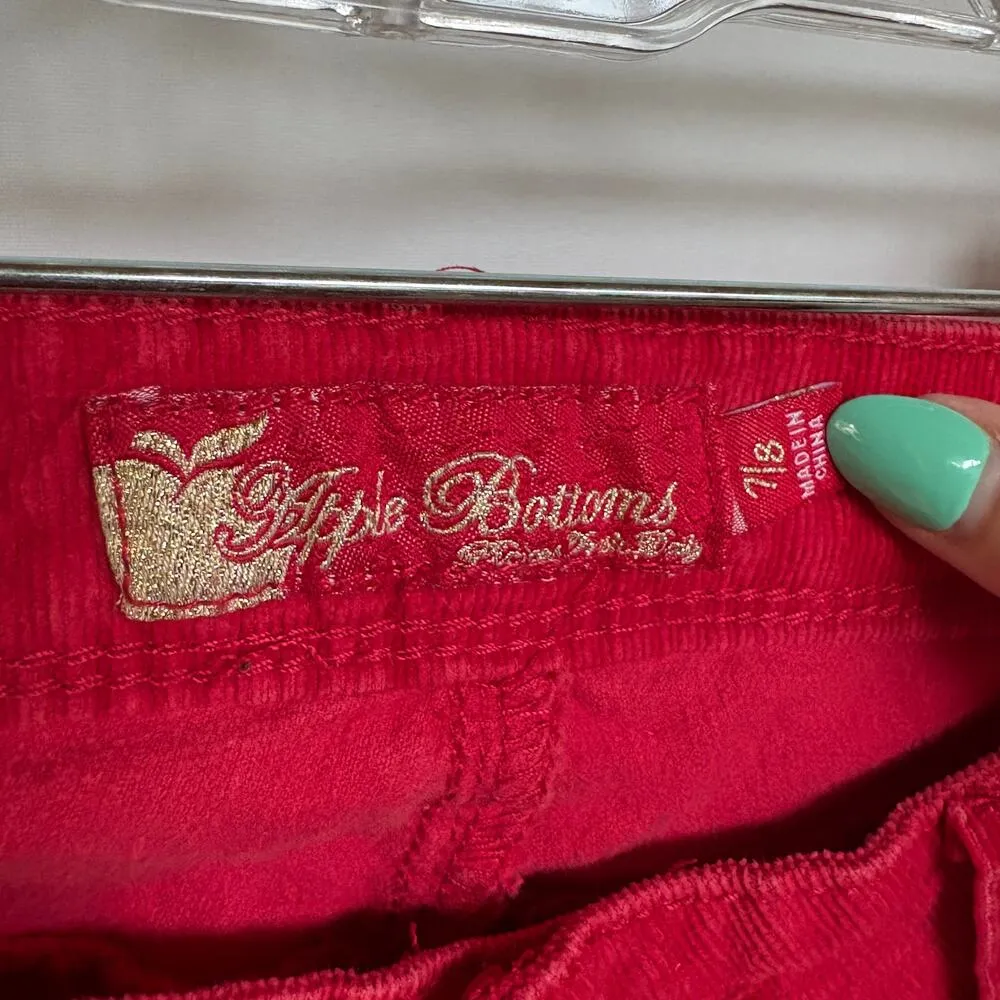 Vtg Y2K Apple Bottom Jeans Low Rise Red Corduroy Skinny Hot Pants Size 7/8 - Image 12