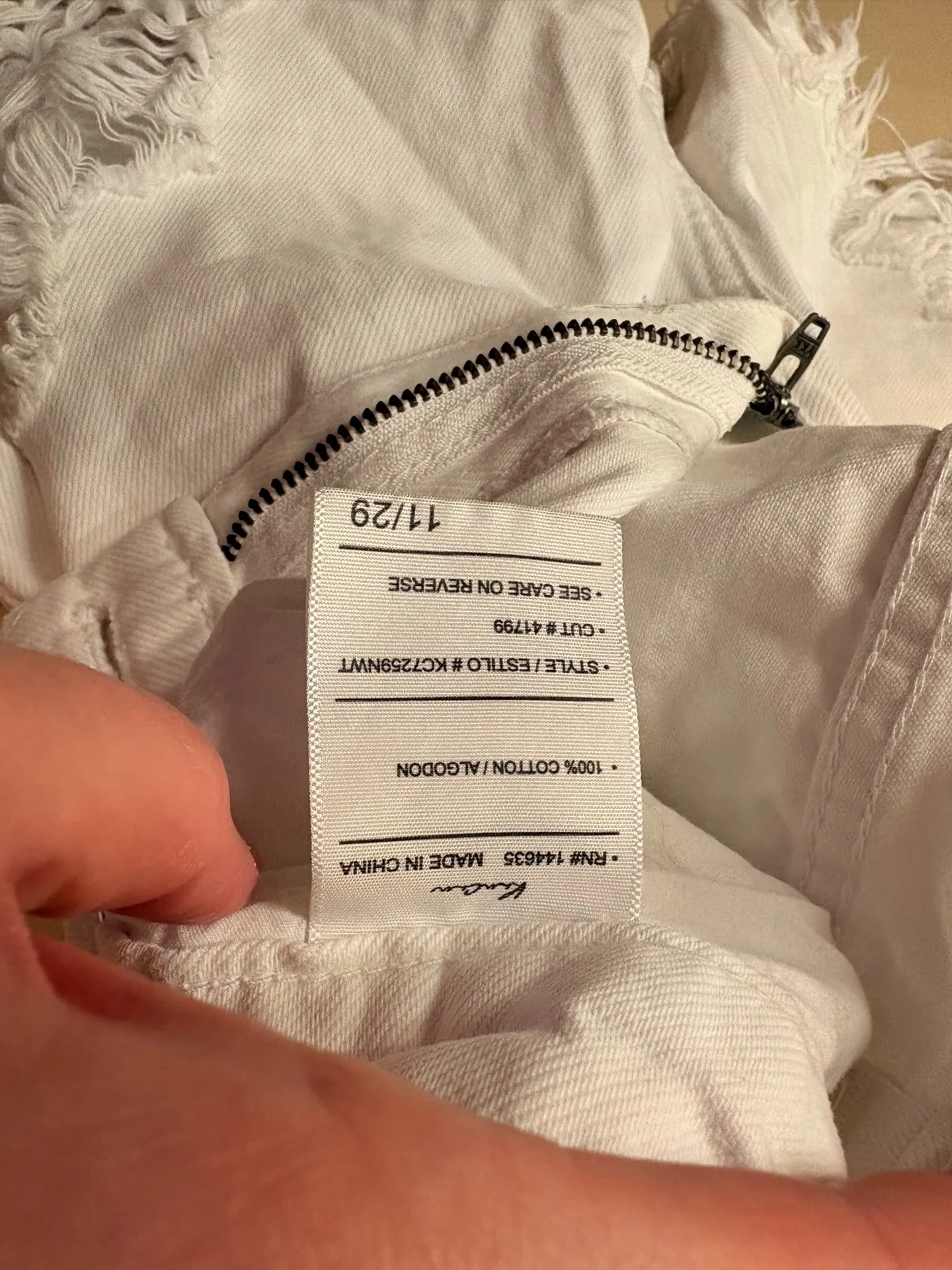 KanCan Denim Shorts USA Ripped White High-Waisted - Image 3