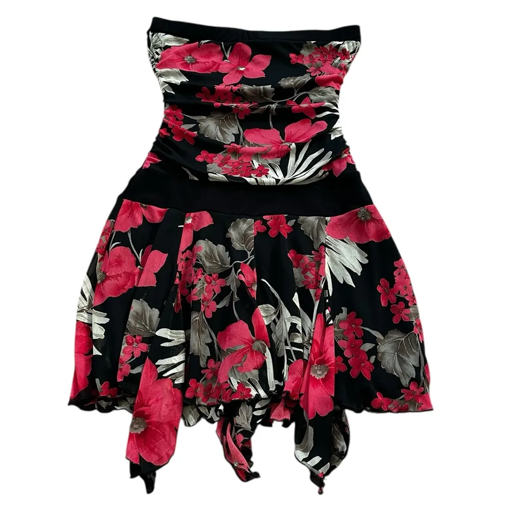 Speechless Vintage 90s Y2K Strapless Dress Asymmetric Whimsigoth Fairy Size M - Image 7