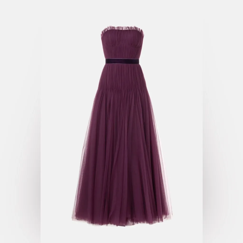 Zac Posen Pleated Tulle Couture Gown - Image 12