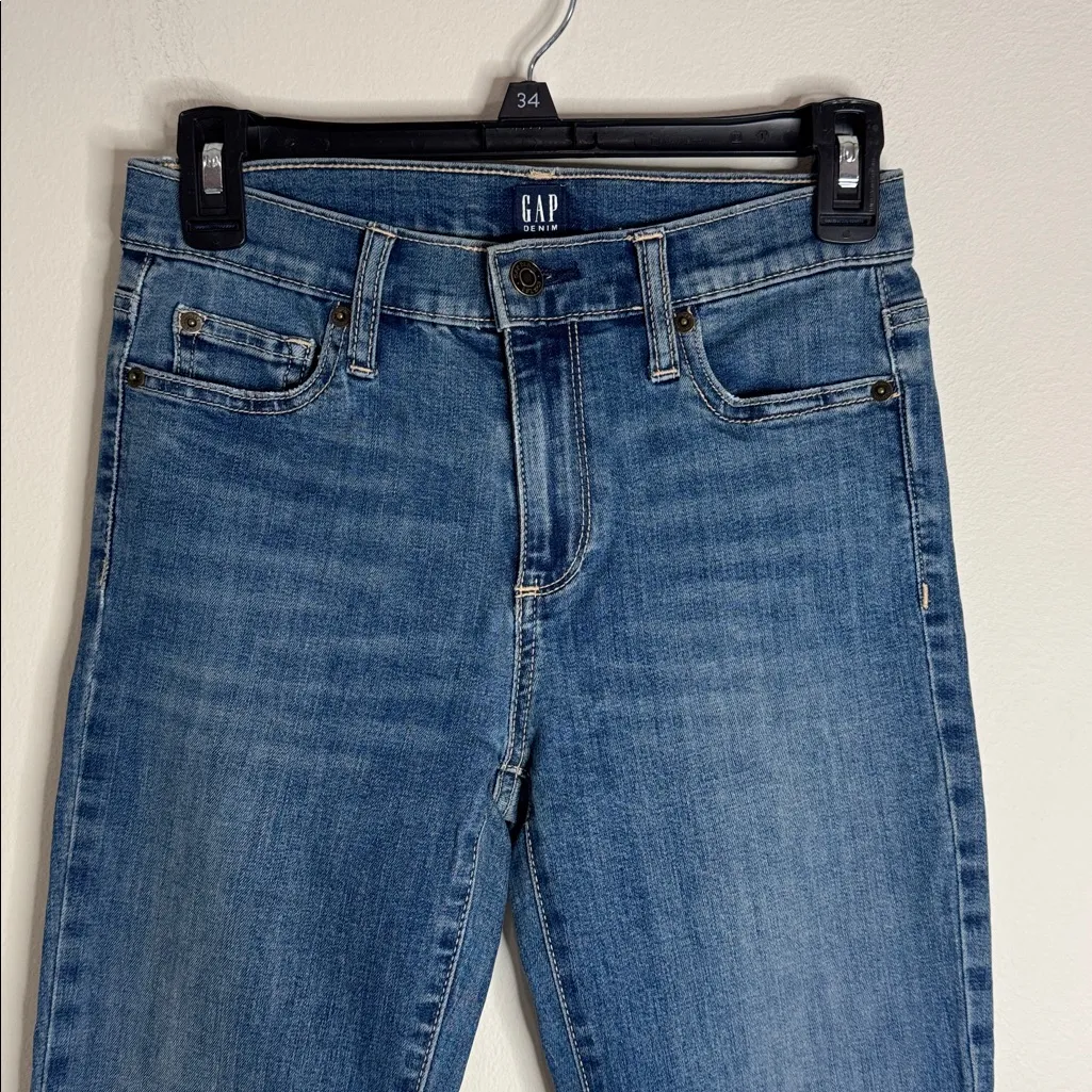 GAP Denim Perfect Boot Classic Medium Indigo Flare Jeans size 25 - Image 3