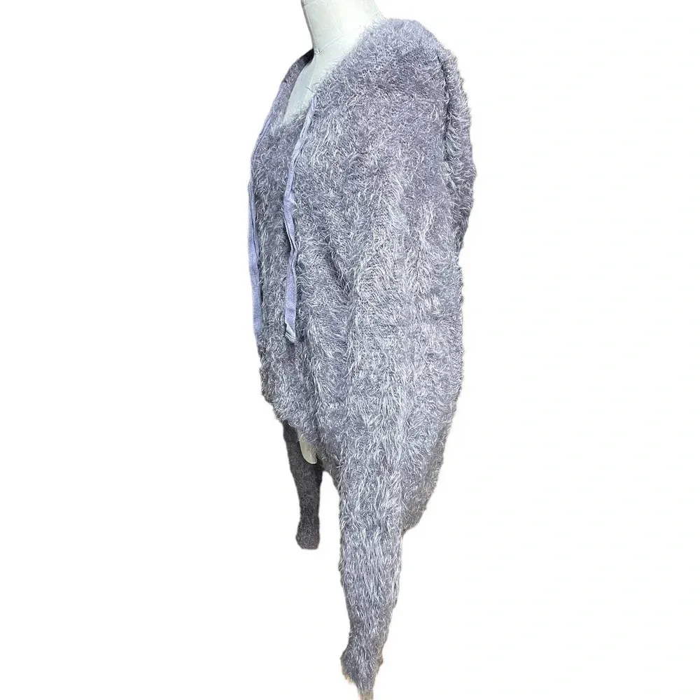 Free People Light As A Feather Hoodie Gray Eyelash‎ Hoodie Sweater Size XS - Image 6