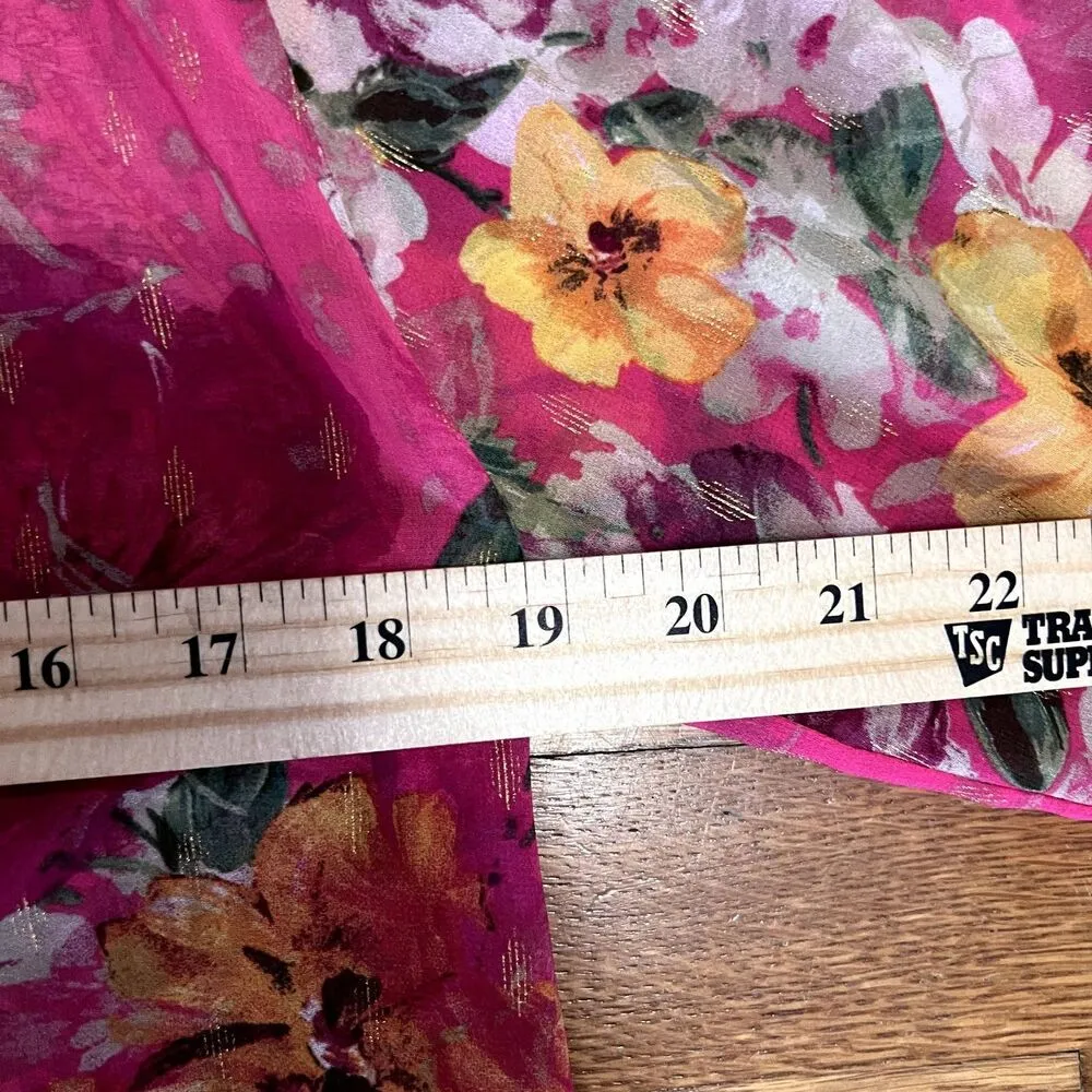 Figueroa & Flower Top Womens Plus PM Pink Floral Paisley Flowy Boho Romantic‎ Size undefined - Image 2