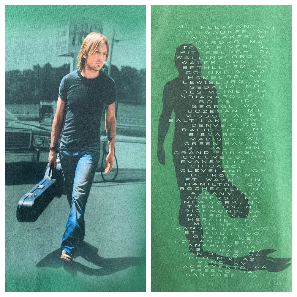 Near Vintage Keith Urban Tour T-shirt - Image 3