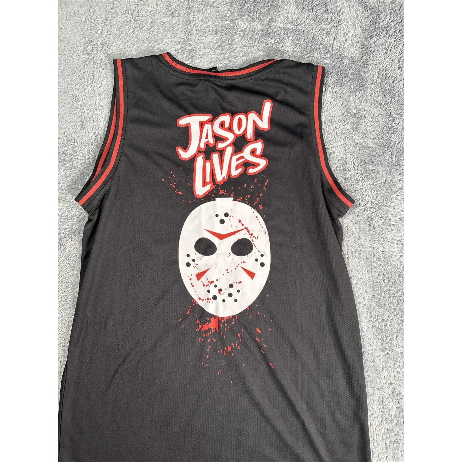 NWT $44 Hot Topic Goth Friday the 13th SZ XL Jason Jersey Dress Halloween Black - Image 9