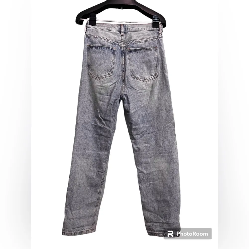 Princess Polly Holly Asymmetric Straight Leg Jean Light Wash Denim - Image 6