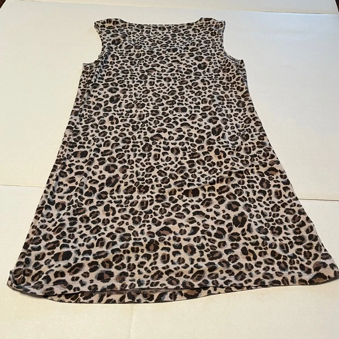 LOGO by Lori Goldstein‎ fitted dress women's size XS extra small cheetah leopard - Image 9