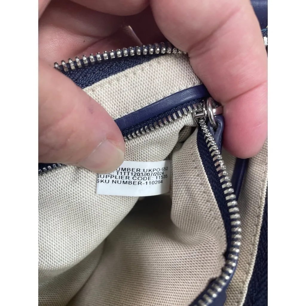 Radley London womans leather Navy Scottie Dog Logo Crossbody Med SKU 9552 - Image 14