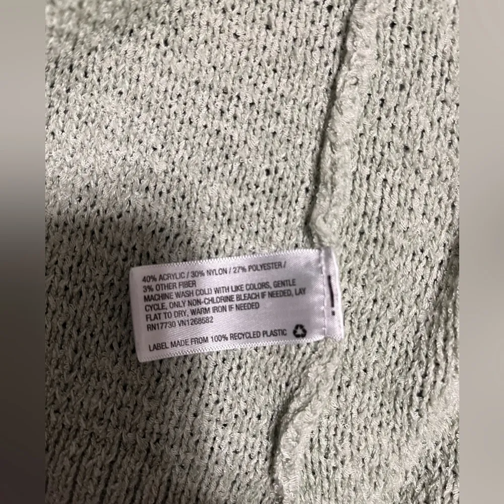 Soft Mint Green Knit Sweater Cardigan Women’s Cover Up Wild Fable Size L EUC - Image 5