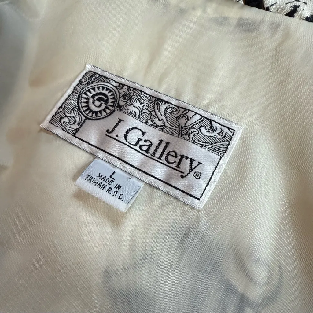 Vintage 90s J. Gallery Medieval Celestial Astronomy Windbreaker Bomber Jacket Black Size L - Image 11