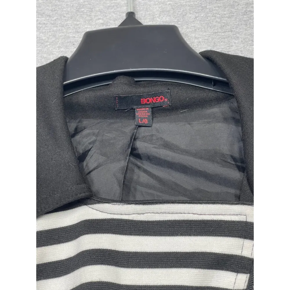 Women's Bongo Black & White Striped Jacket Size L/G - Image 2