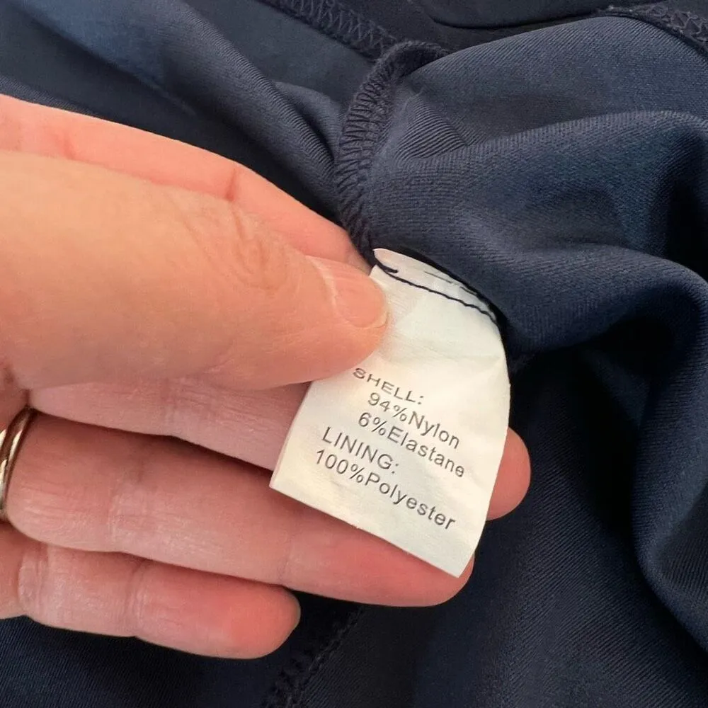 Dress Tells navy cap sleeve retro 50’s vibe fit & flare midi dress size large - Image 8