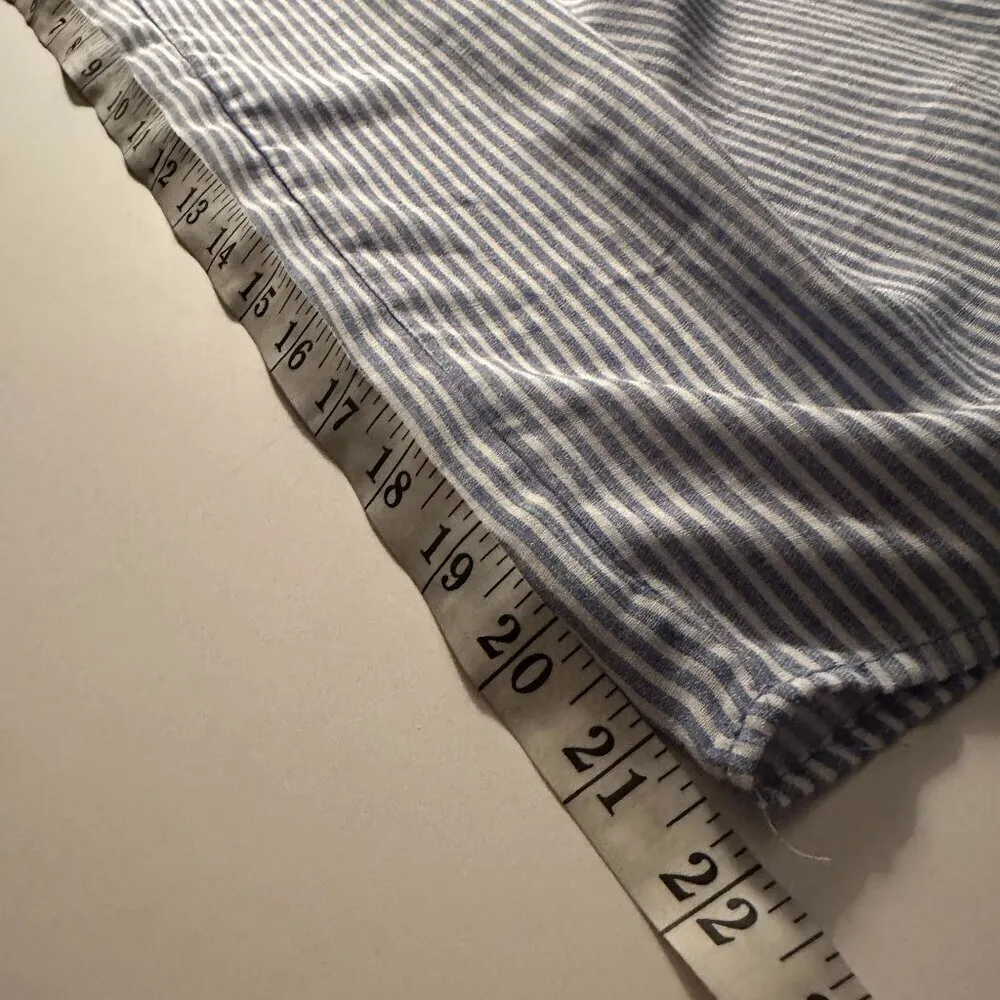 Sienna Sky Womens Tie Front Jumpsuit Blue and White Pinstripe Size Medium - Image 14