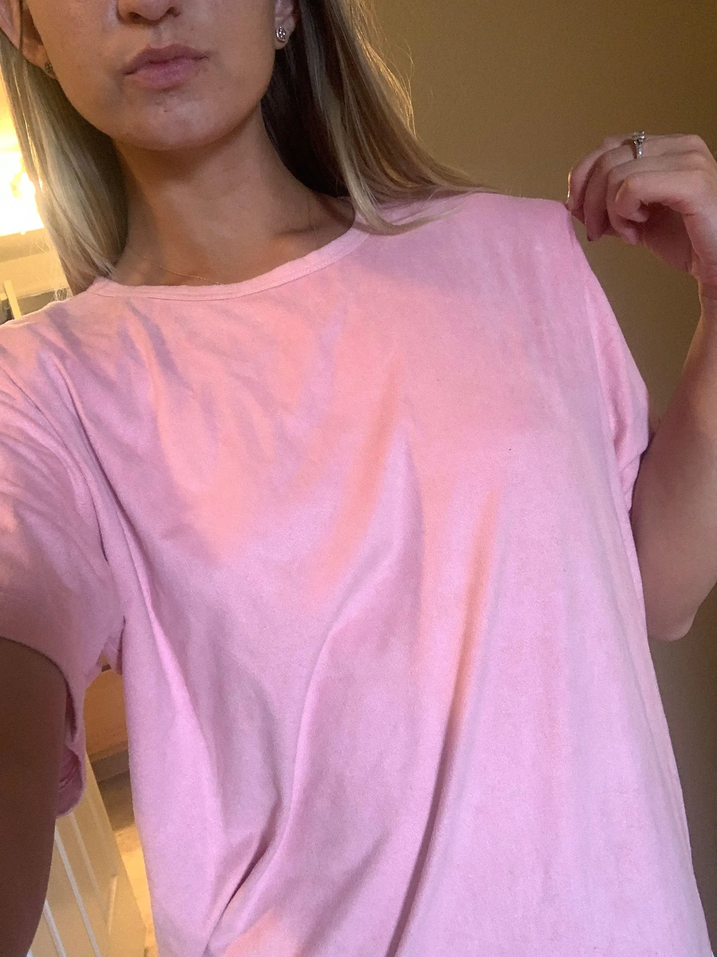 Eptm Pink Velvet Top Size L - Image 3