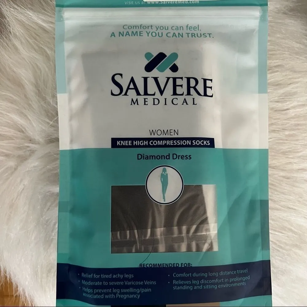 SALVERE WOMEN'S DIAMOND, 3 PAIR KNEE HIGH,‎ COMPRESSION - Image 9