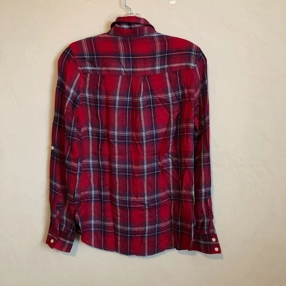 Mossimo Super Soft‎ Red Blue Flannel Size XS - Image 8