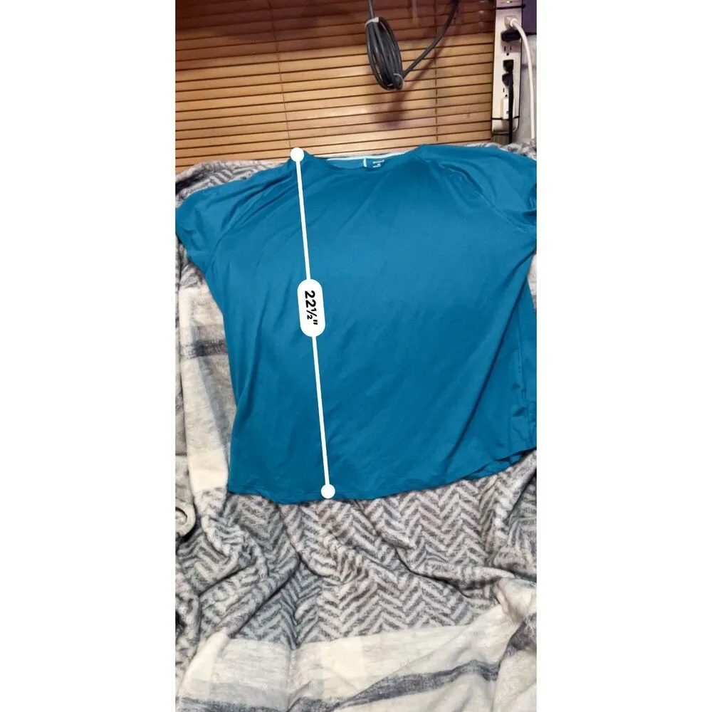 Champion Teal Athletic T Shirt XXL - Image 4