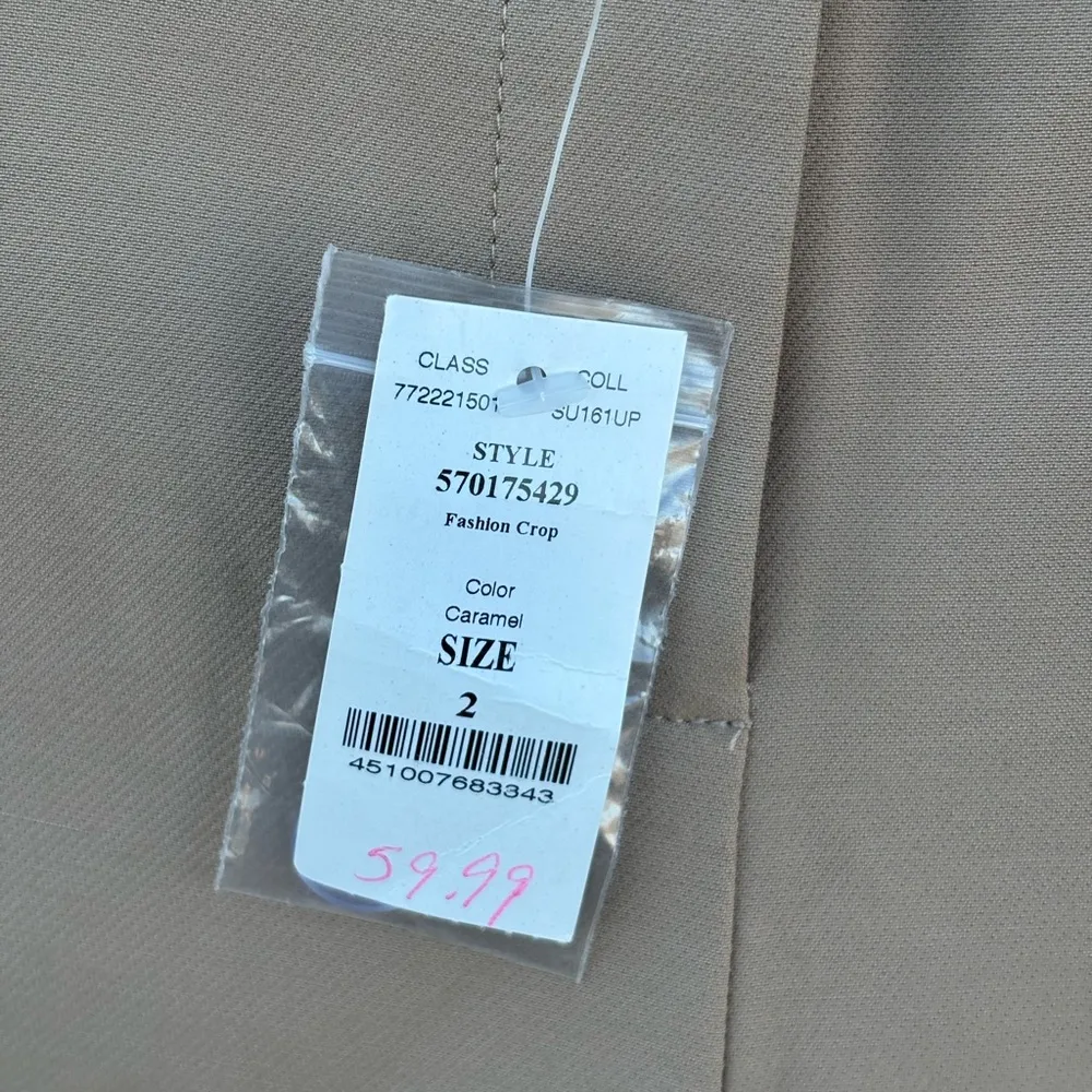 NWT WhiteHouse Black Market   Carmel Straight Crop Pants 2 - Image 3