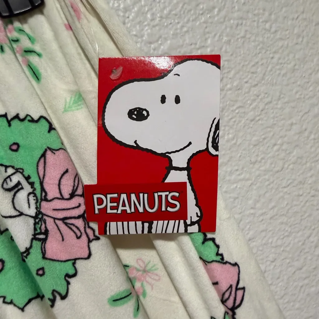 Peanuts Snoopy Green and Pink Pajama Pants White - Image 3