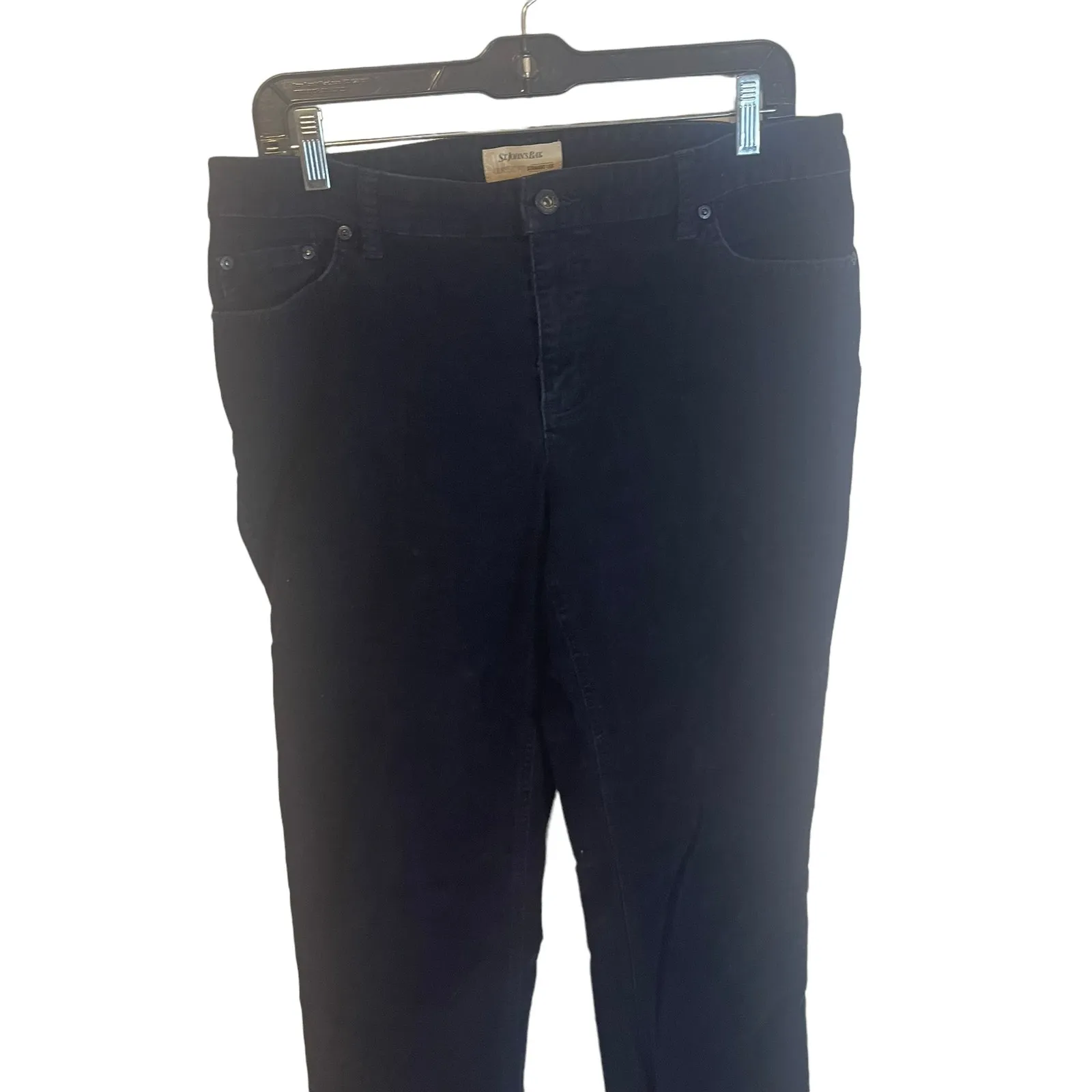 St. John's Bay Women's Size 10 Tall Blue Corduroy‎ Straight Leg Jeans - Image 2