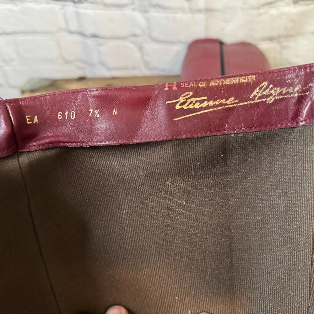 70’s Etienne Aigner Burgundy Red Heel Boots - Image 7