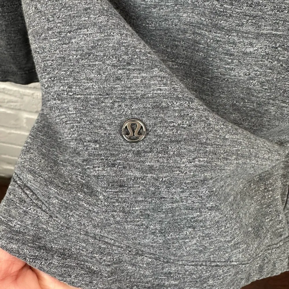 lululemon Thats a Wrap Snap Closure jacket Heathered Snow Slub Coal Gray Size 6 - Image 9