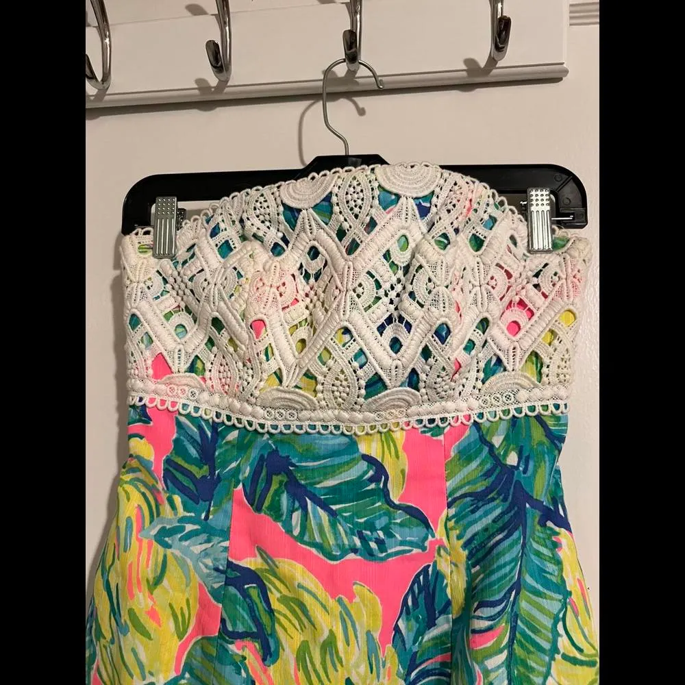 Lilly Pulitzer Tropical Print Dress size 00 - Image 2