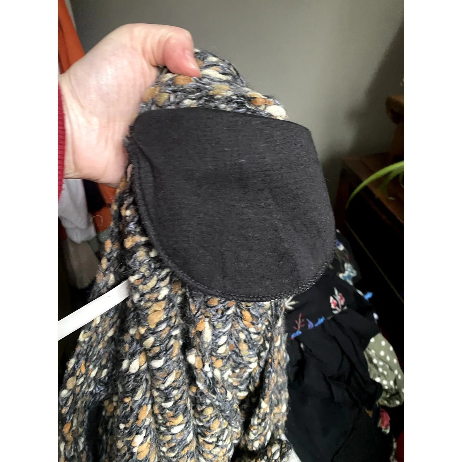 Leo & Nicole Wool Chunky Knit Boucle Rustic Brown Cardigan XL Heritage Boho Cozy - Image 8