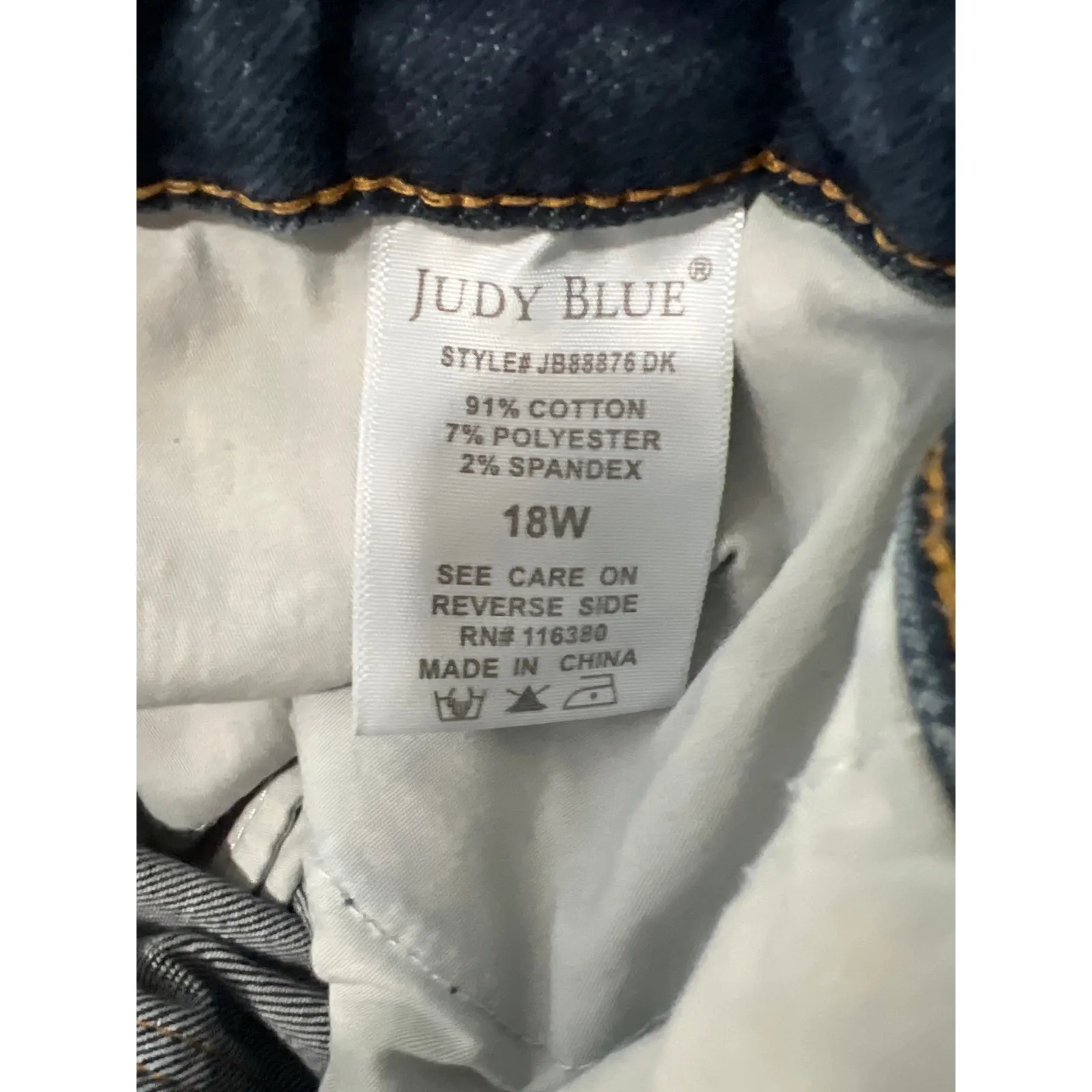 Judy blue size 18 W cropped jeans high-rise zip-fly stretchy comfort travel - Image 10