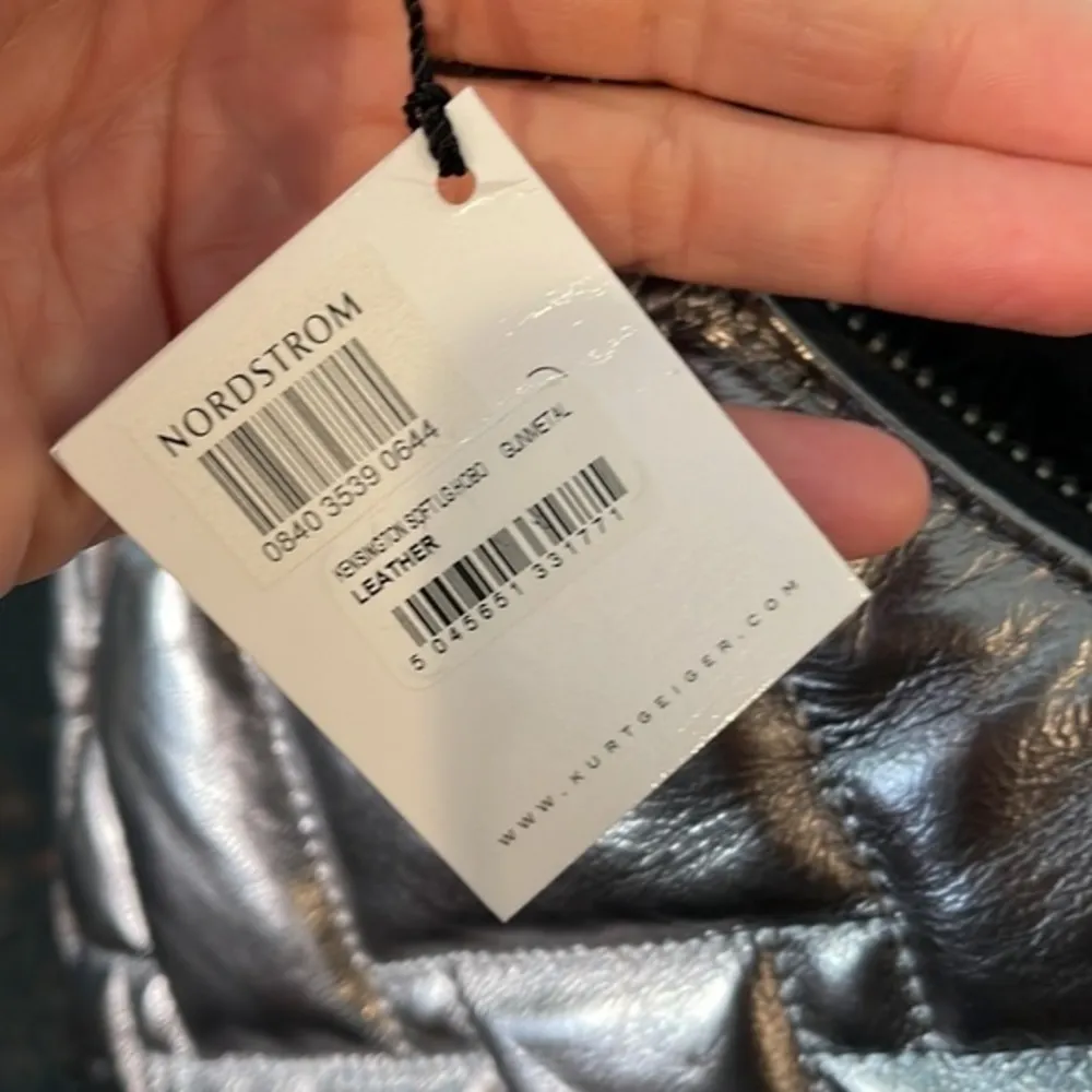 Kurt Geiger Kensington gunmetal quilted hobo bag - Image 7