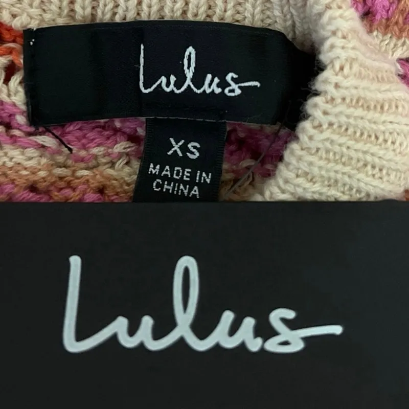 NEW Lulus Exceptional Expression Beige Multi Striped Sweater Knit Tank Top Sz XS - Image 4