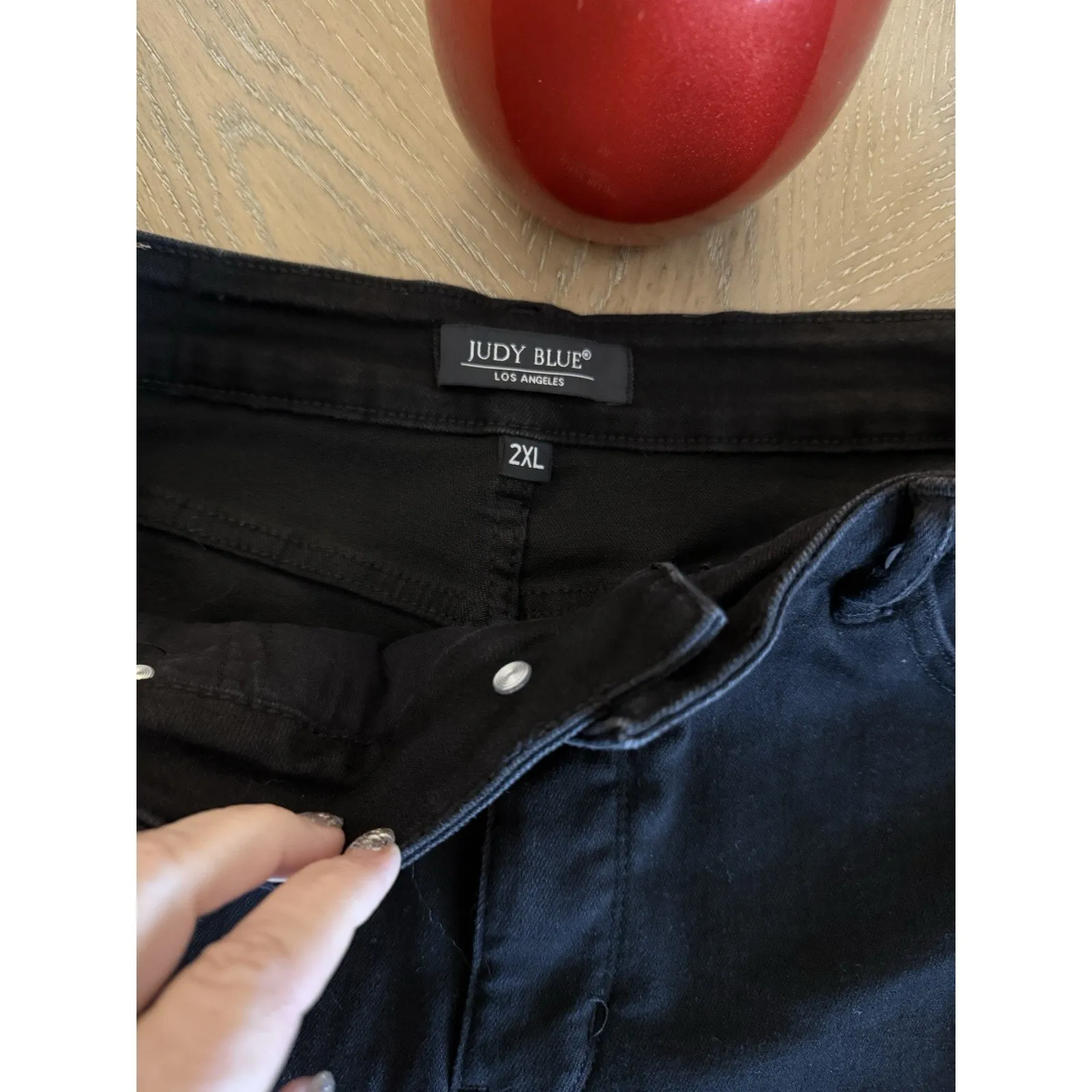 Judy Blue Tummy Control Daze In The Sun Cuffed Shorts Black 2xL - Image 5