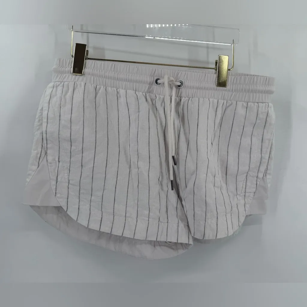 Athleta 10 white beachside bali‎ linen short - Image 3