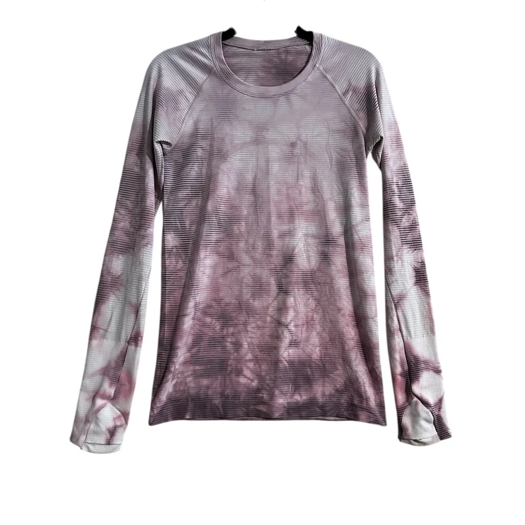 Lululemon Swiftly Tech Long Sleeve Top 2.0 Athletic Yoga Run Marble Dye Size 6 - Image 2