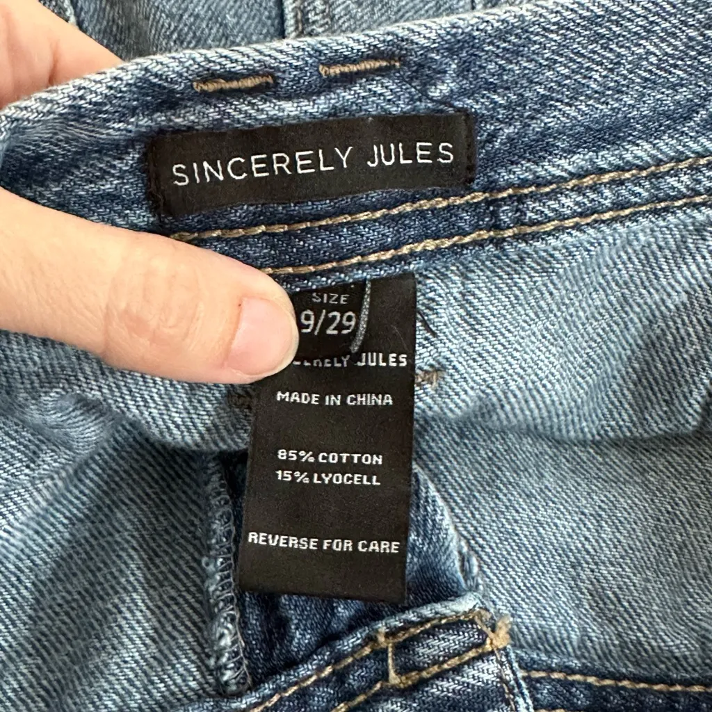 Sincerely Jules by Bandier High Rise Straight Crop Jeans Women’s 29 Blue - Image 5