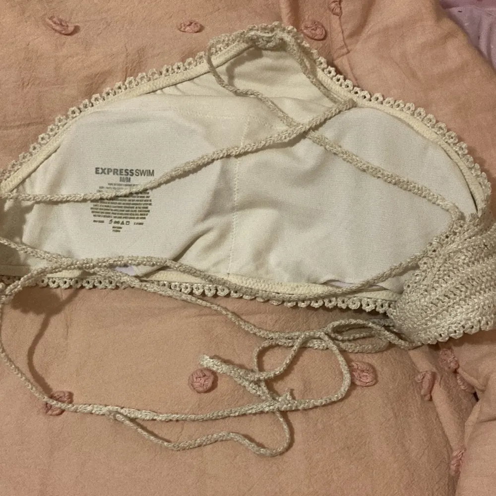 Express Swim Crochet Knit Bikini Top size medium - Image 2