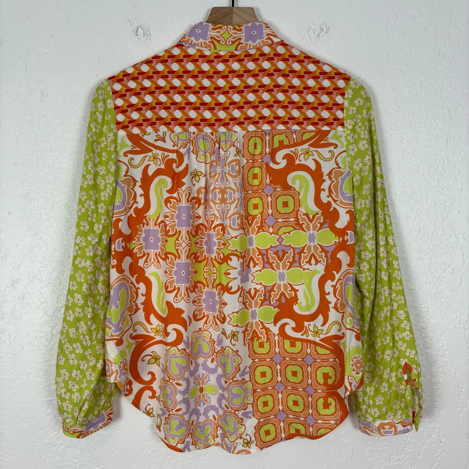 Maeve Anthropologie Alida Contrast Button Down Shirt Size XS Petite - Image 4