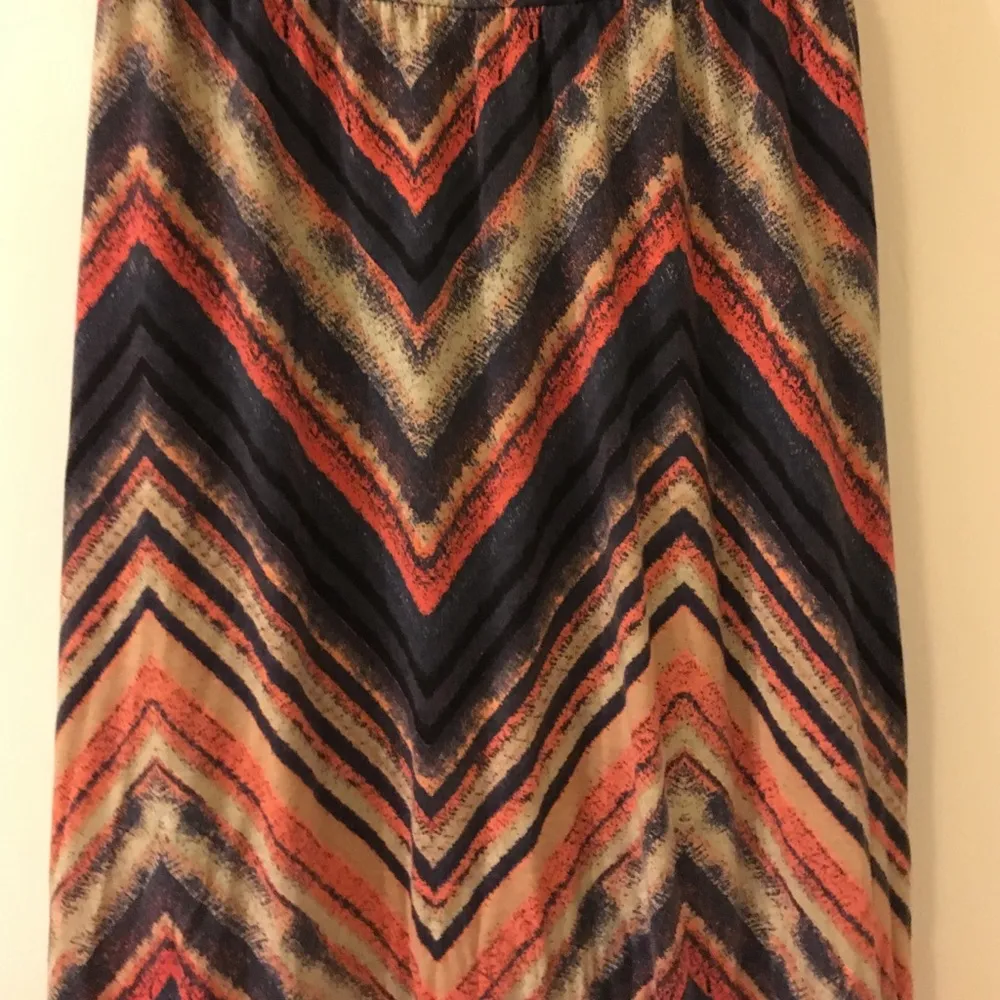 Daytrip XS Strapless Maxi Dress Blue & Coral - Image 2