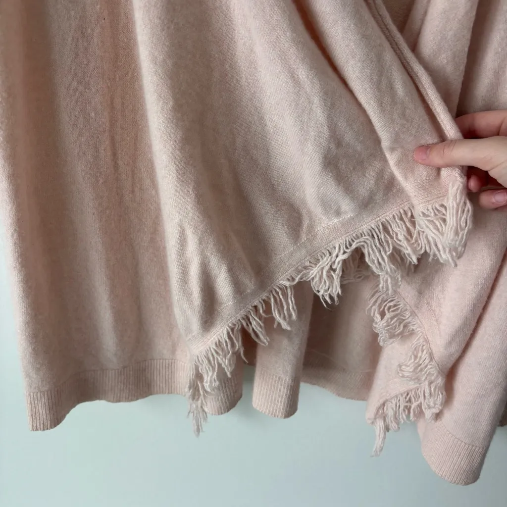 Lilly Pulitzer Inglewood Cashmere Cardigan Fringe Light Pink Blush Luxury Preppy - Image 5