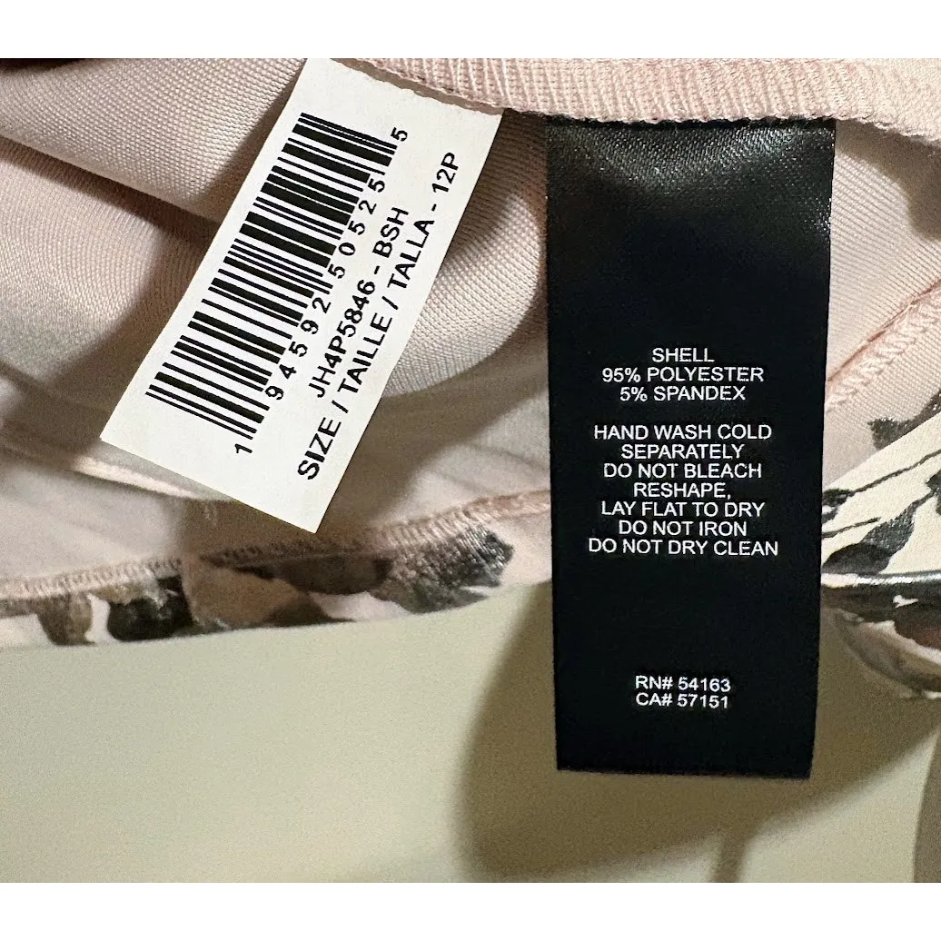 Jessica Howard Pink Floral Dressy Blazer w/ Rhinestone Clasp Petite Size 12 NWOT - Image 9