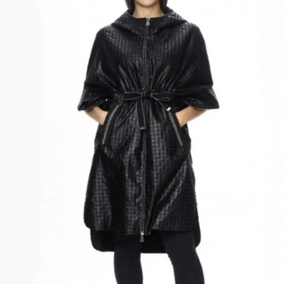 MDF Marco Del Forte Hooded Rain Cloak Black Size XXL - Image 2